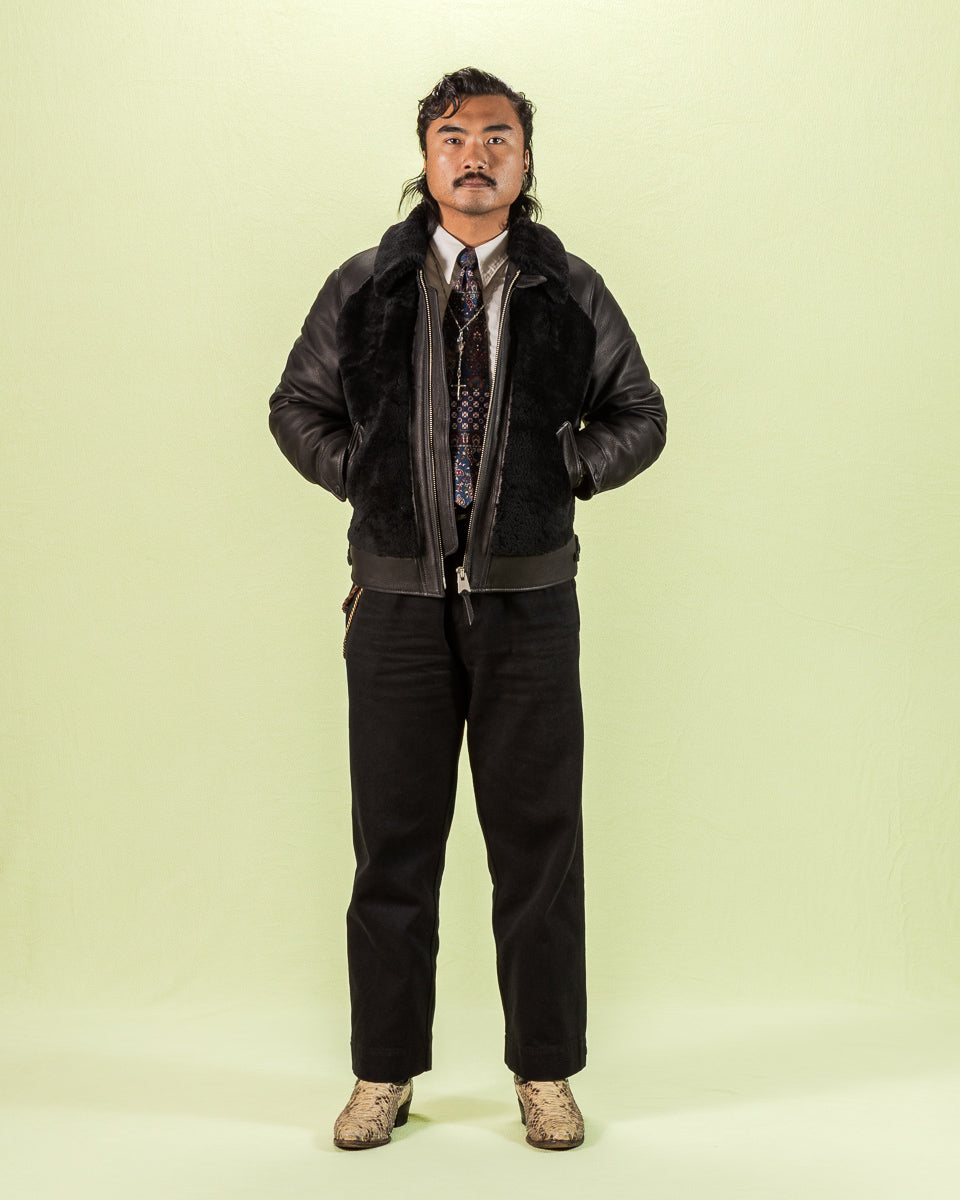 Y'2 Leather Limited Deerskin Grizzly Jacket (Y2-10-SP) - Black - Standard & Strange