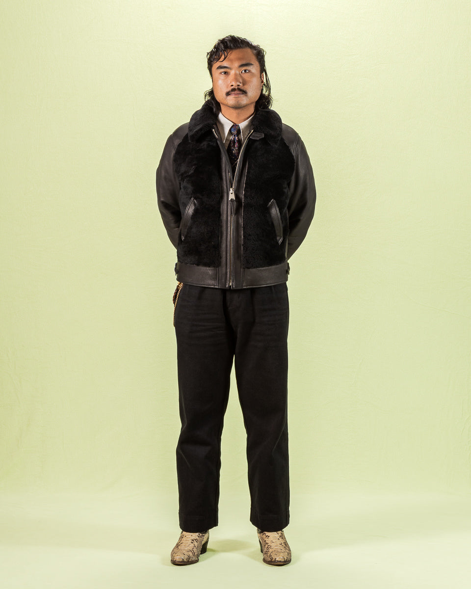 Y'2 Leather Limited Deerskin Grizzly Jacket (Y2-10-SP) - Black - Standard & Strange