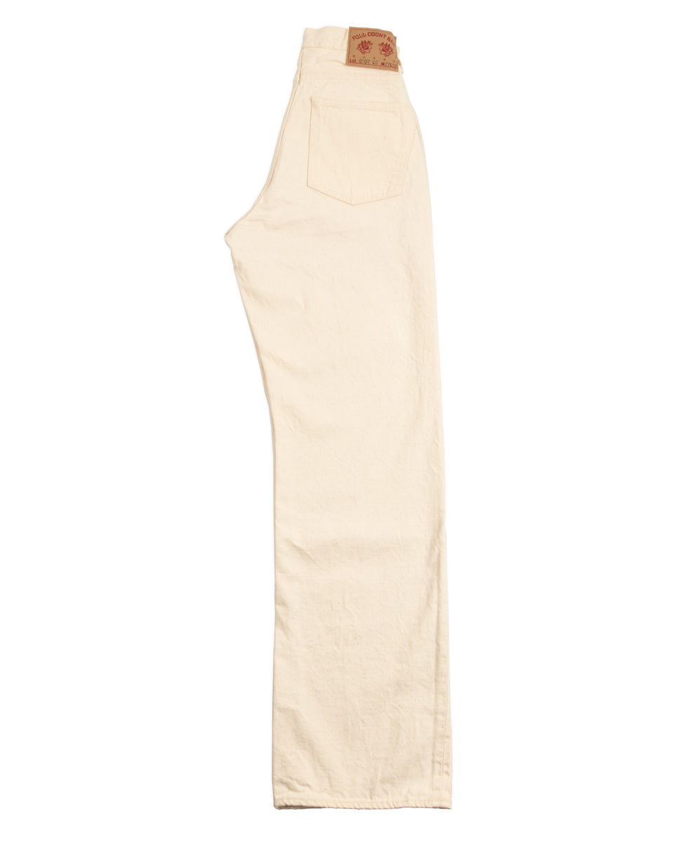 Fullcount 0107EC - Womens' Wide Straight "Monroe" - Ecru Denim - Standard & Strange