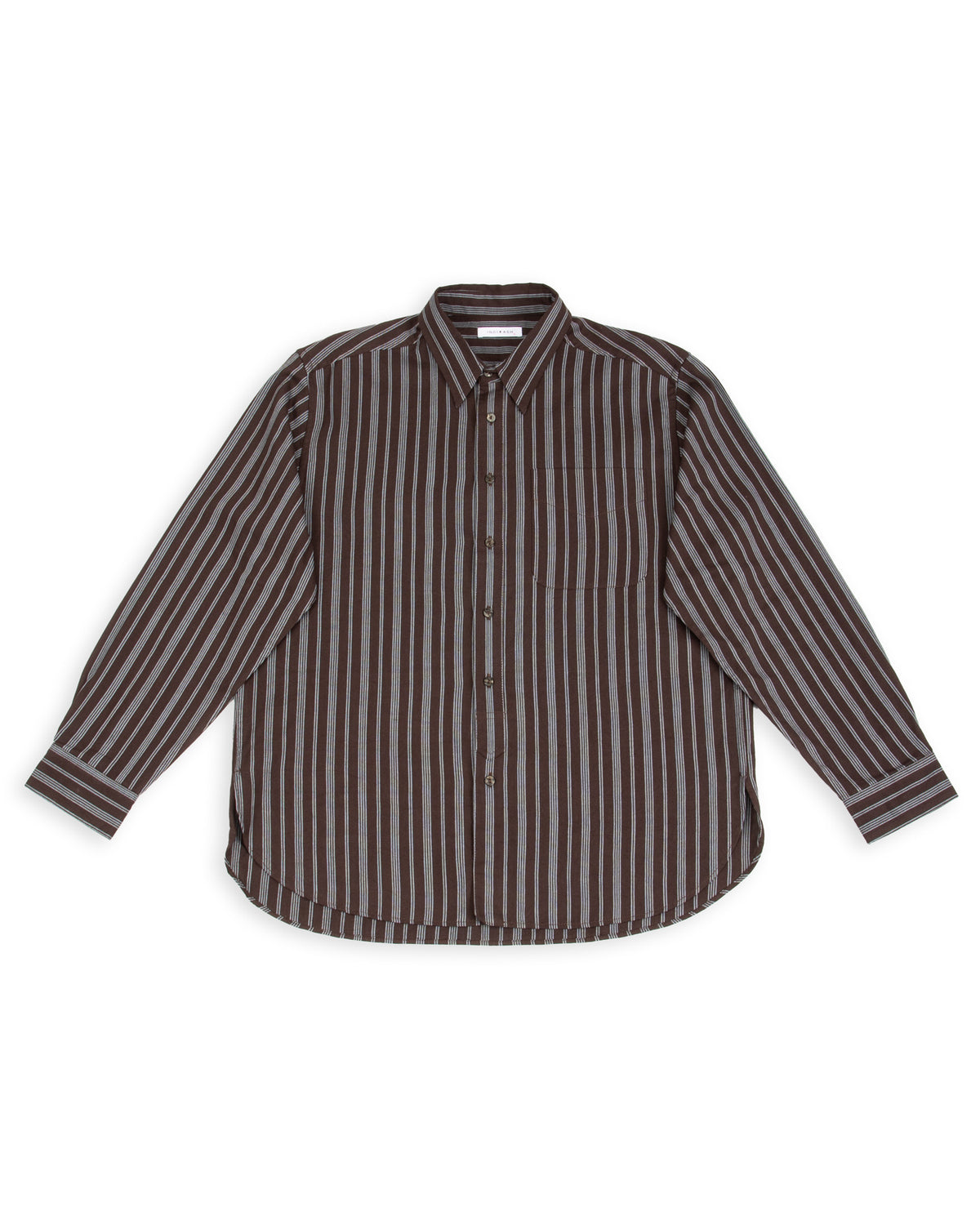 Indi + Ash Brook L/S Shirt - Handwoven Plum/Indigo Kala Cotton Variegated Stripe - Standard & Strange