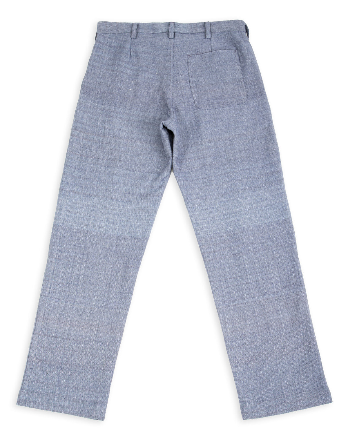 Indi + Ash Isaac Pant - Handwoven French Blue/Indigo Military Herringbone - Standard & Strange