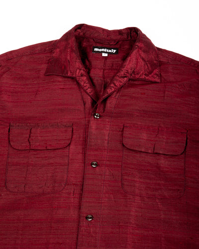 Monitaly 50's Milano Shirt - Maroon Dupion Silk - Standard & Strange