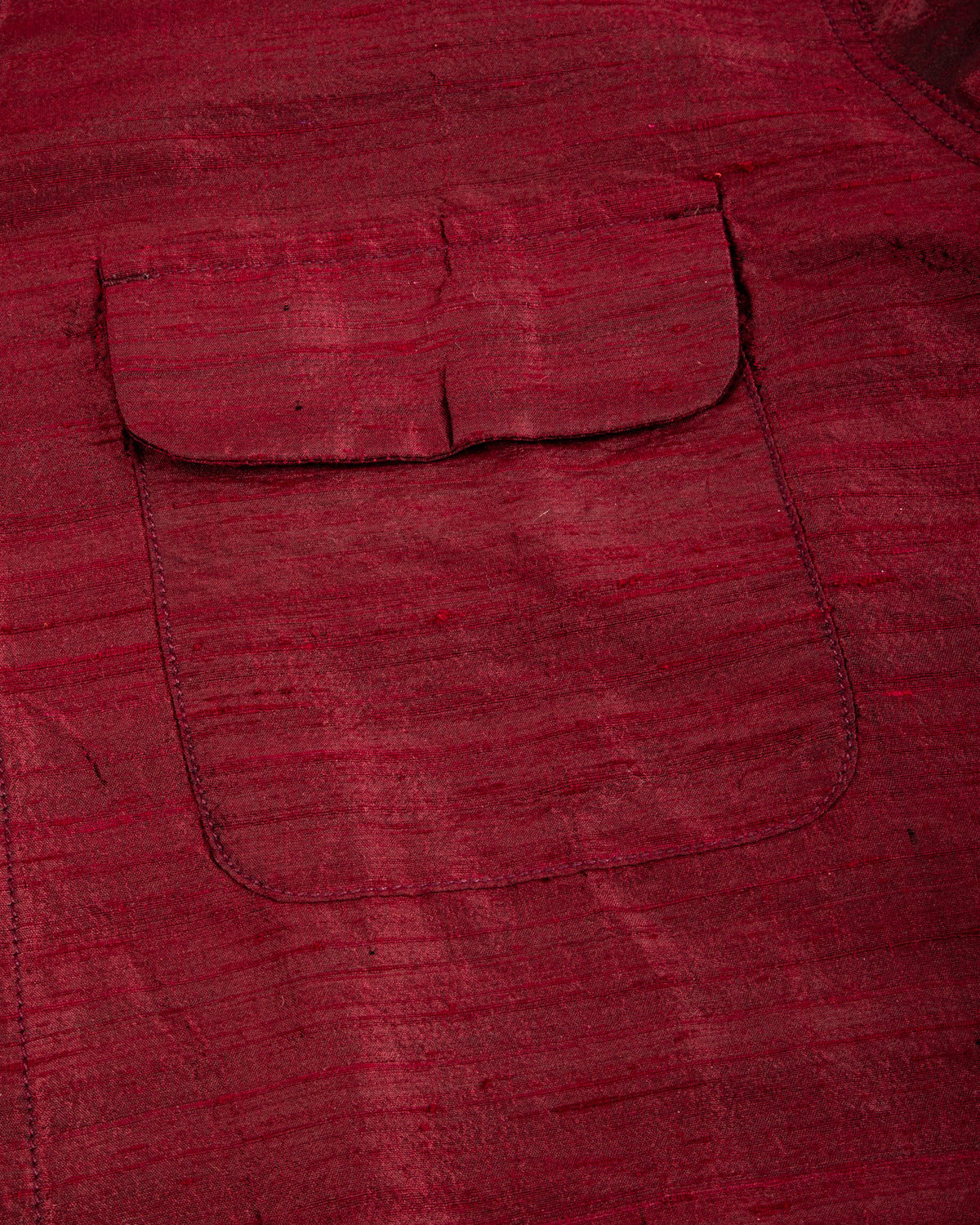 Monitaly 50's Milano Shirt - Maroon Dupion Silk - Standard & Strange