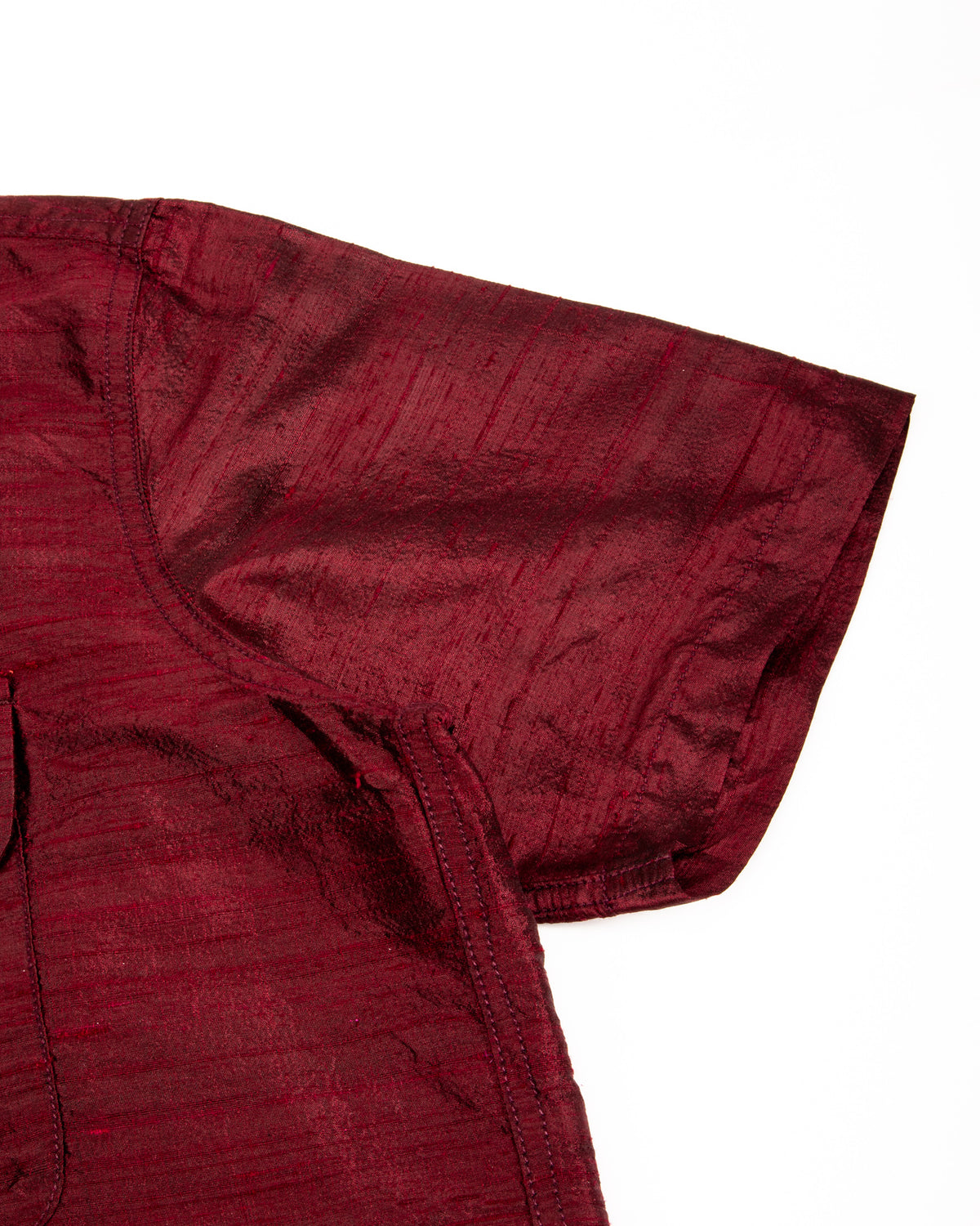Monitaly 50's Milano Shirt - Maroon Dupion Silk - Standard & Strange