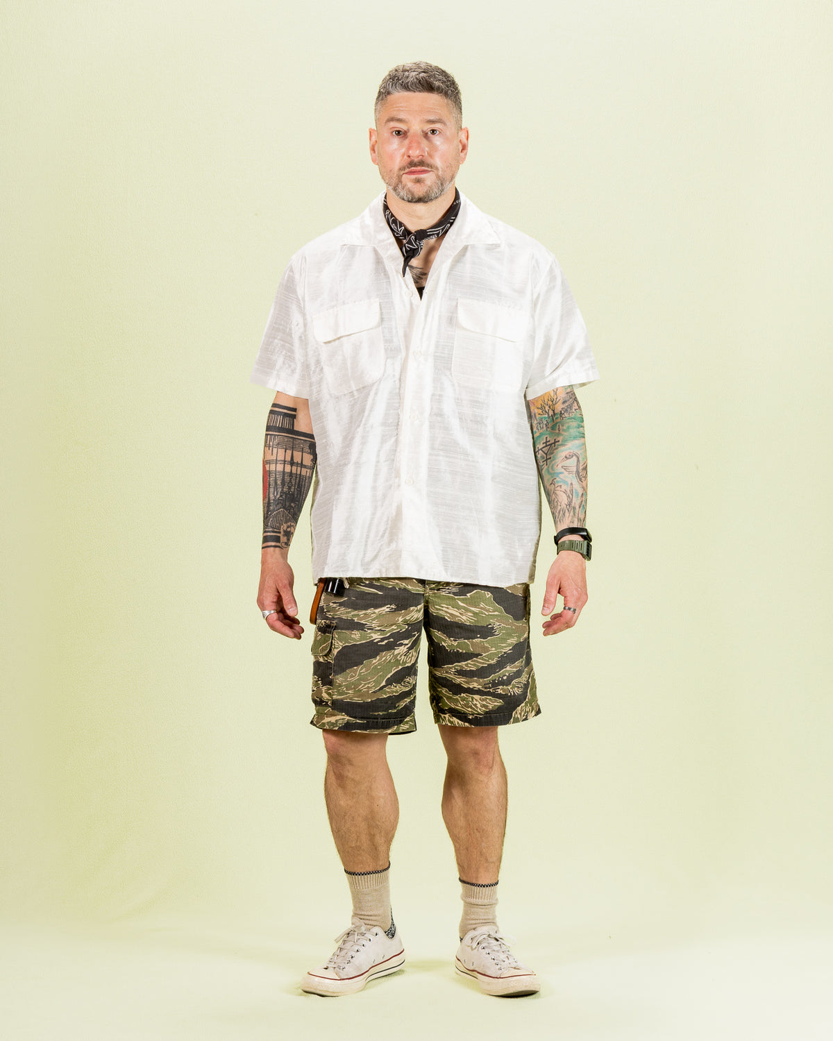 Monitaly 50's Milano Shirt - White Dupion Silk - Standard & Strange