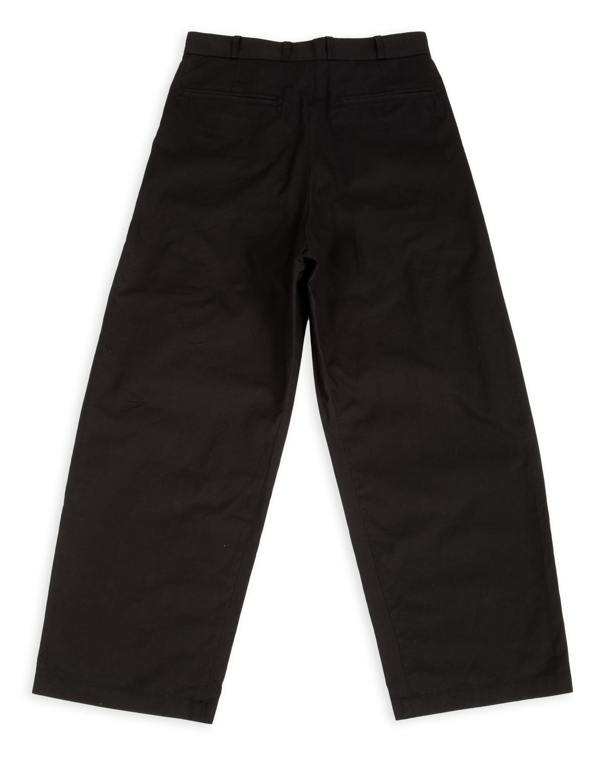 Monitaly Triple Tuck Wide Pants - Black Vancloth Oxford - Standard & Strange