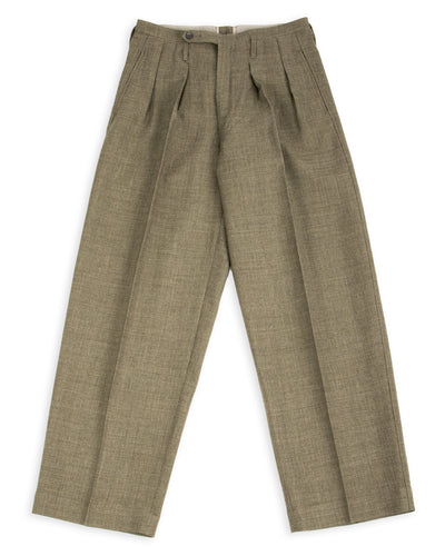 MotivMfg Bund Trousers - Sage Micro Check Suiting - Standard & Strange