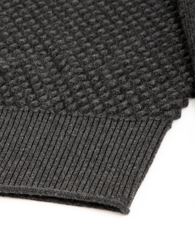 MotivMfg Cashmere Bubble Knit Mockneck - Grey Flannel - Standard & Strange