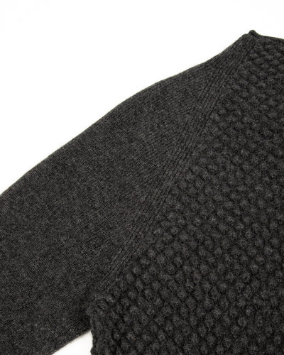 MotivMfg Cashmere Bubble Knit Mockneck - Grey Flannel - Standard & Strange