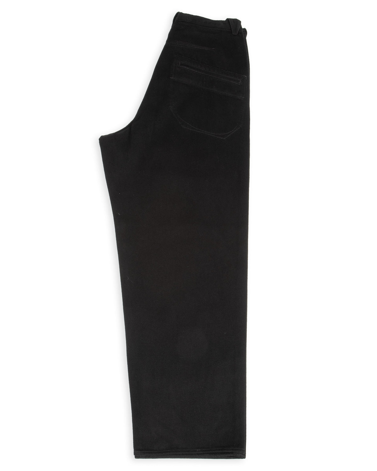 MotivMfg Pleat Denim Trousers - Black Tailorable Denim - Standard & Strange
