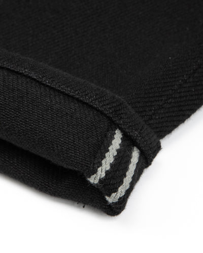 MotivMfg Pleat Denim Trousers - Black Tailorable Denim - Standard & Strange
