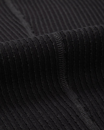 MotivMfg Swedish Thermal Shirt - Black Cotton/Linen Rib Jersey - Standard & Strange