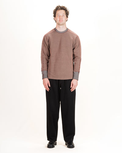 MotivMfg Swedish Thermal Shirt - Garnet Cotton/Linen Rib Jersey - Standard & Strange
