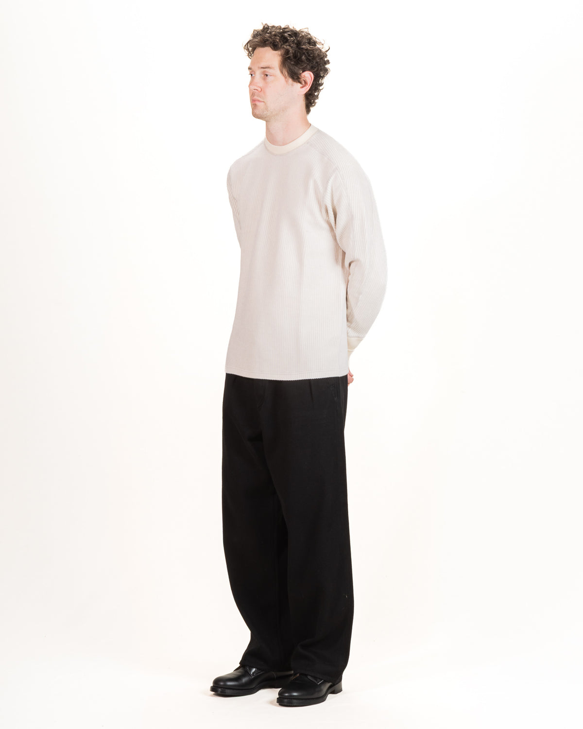 MotivMfg Swedish Thermal Shirt - Natural Cotton/Linen Rib Jersey - Standard & Strange