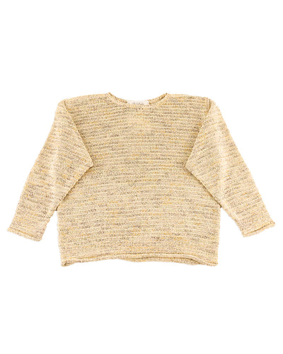 Olde H & Daughter Cotton Wrap Stitches Boat Neck Pullover - Desert 10 - Standard & Strange