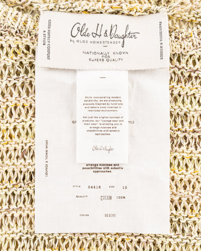 Olde H & Daughter Cotton Wrap Stitches Boat Neck Pullover - Desert 10 - Standard & Strange