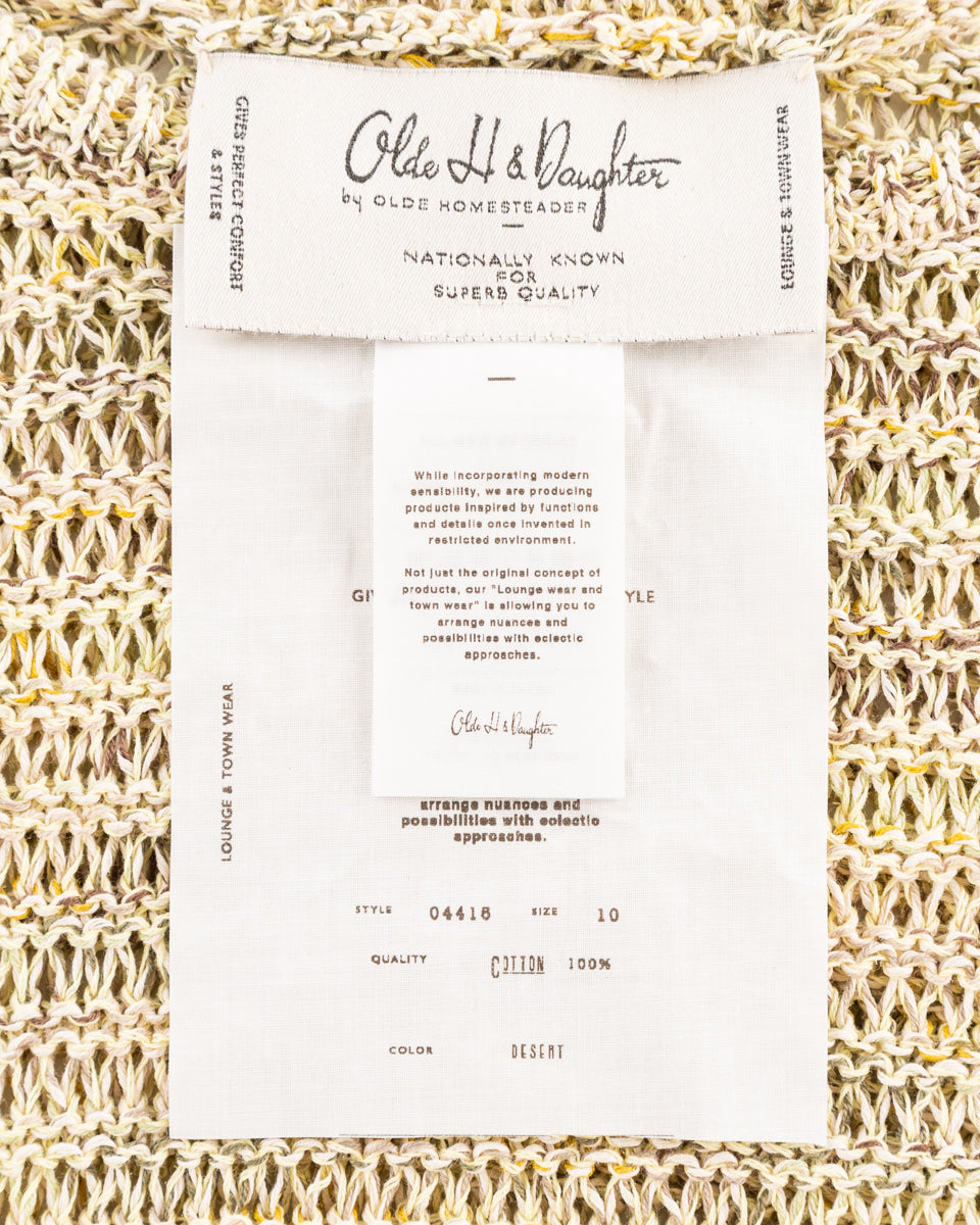 Olde H & Daughter Cotton Wrap Stitches Boat Neck Pullover - Desert 10 - Standard & Strange