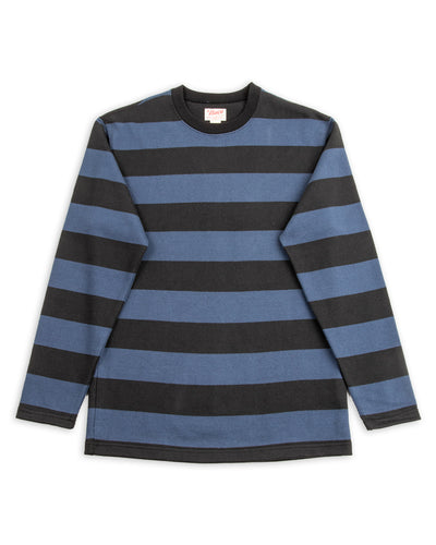 The Real McCoy's Buco Heavy Stripe Racing Jersey - Black/Blue - Standard & Strange