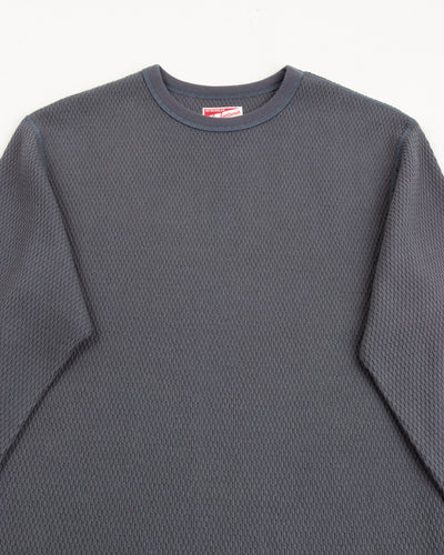 The Real McCoy's Honeycomb Thermal Shirt - Ink Blue - Standard & Strange