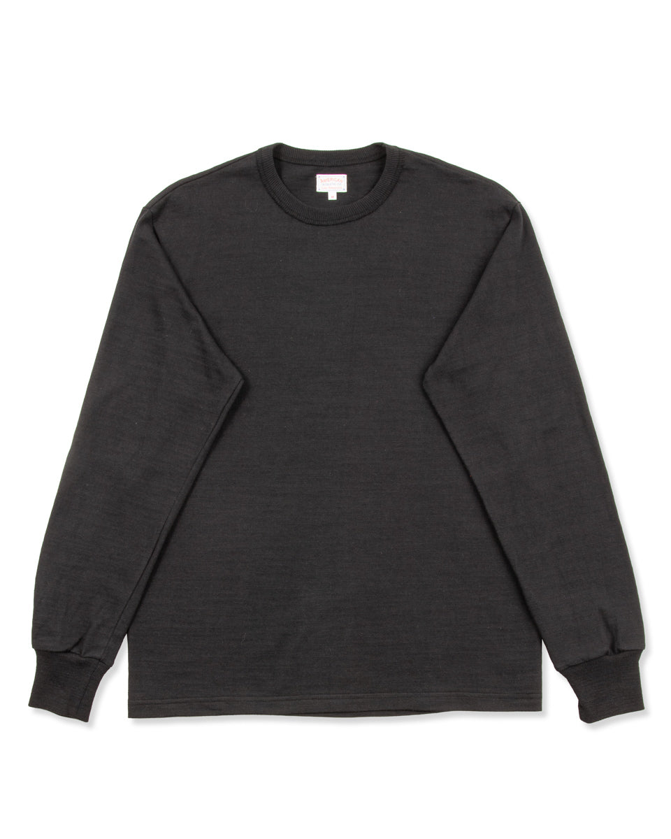 The Real McCoy's Athletic L/S T-Shirt / Loop-Wheel - Black - Standard & Strange