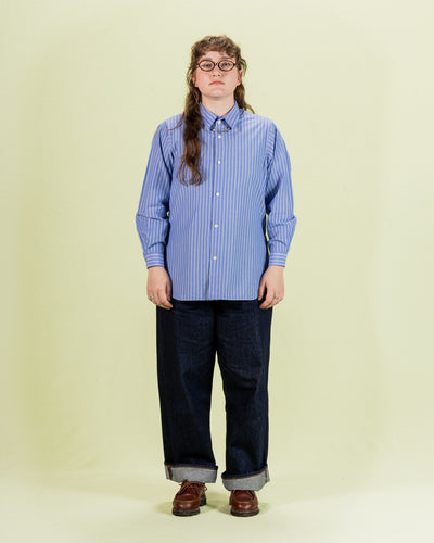 Senui Sally Side Slit Shirt - Blue 38/OS - Standard & Strange