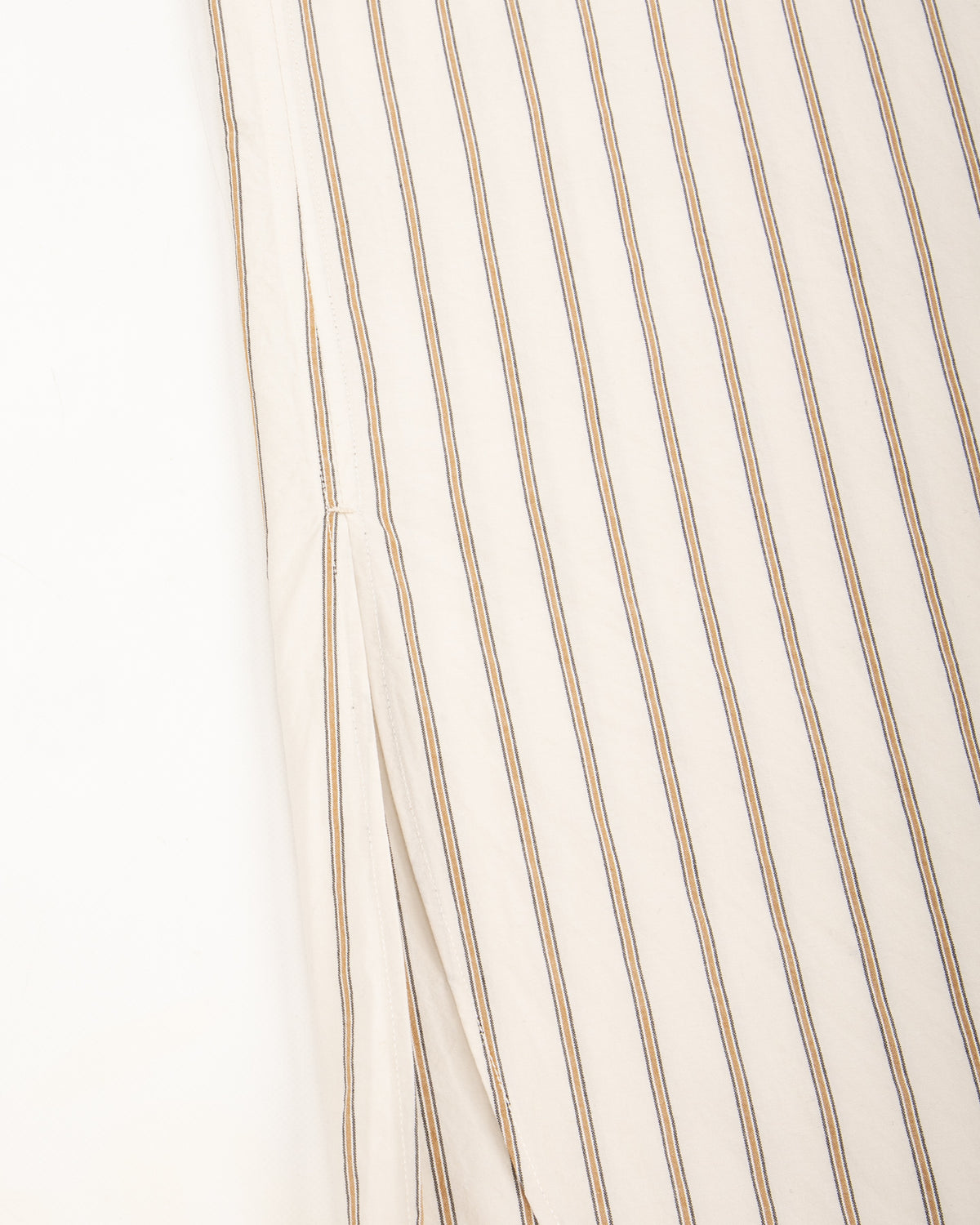Senui Sally Side Slit Shirt - Ecru Double Washer Stripe 38/OS - Standard & Strange