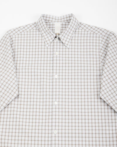 Senui Sally Side Slit Shirt - Green/Gray OG Typewriter Check 38/OS - Standard & Strange