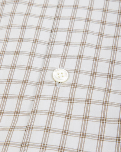 Senui Sally Side Slit Shirt - Green/Gray OG Typewriter Check 38/OS - Standard & Strange