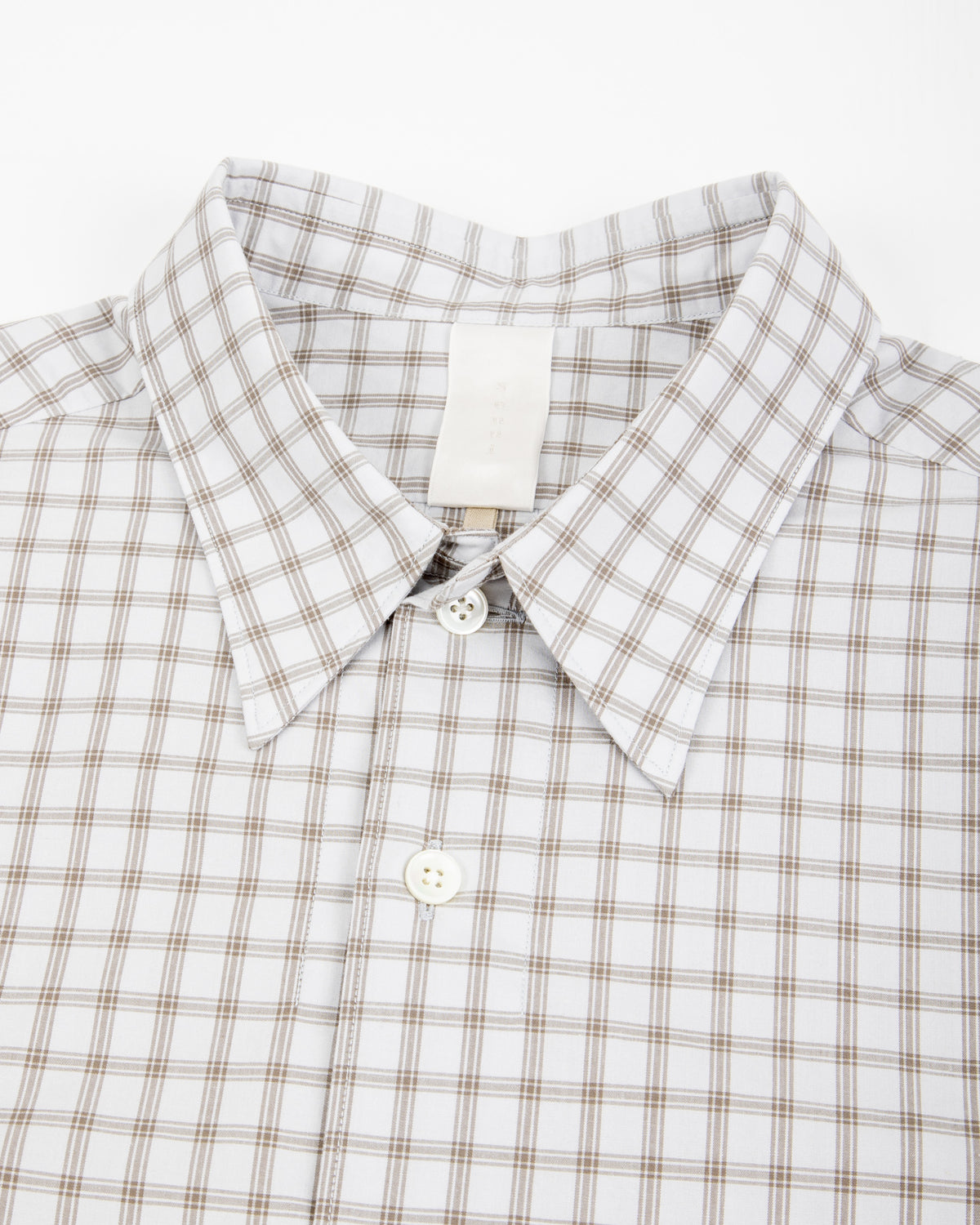Senui Sally Side Slit Shirt - Green/Gray OG Typewriter Check 38/OS - Standard & Strange