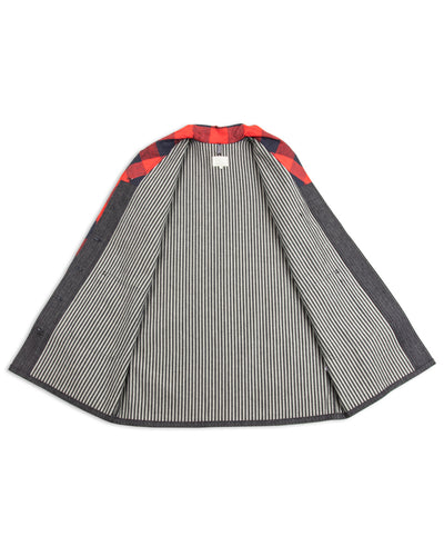 W'Menswear Hunter Fisher Coat - Denim/Red - Standard & Strange