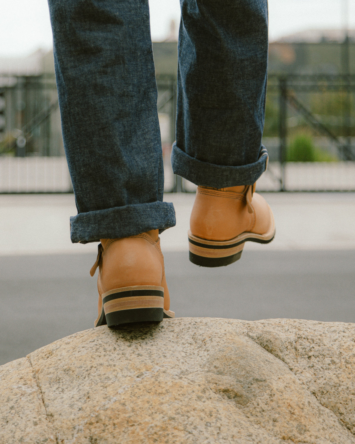 Wesco S&S x Wesco Van Cleef III Veg Tan Engineer Boot - Standard & Strange